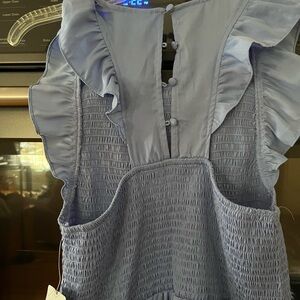 Melloday sleeveless smocked bodice midi dress